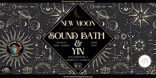 Primaire afbeelding van New Moon -  Candlelit Sound Bath & Yin Followed by a Mystic Market