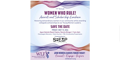 Sponsorship of 11th Annual Women Who Rule! Awards and Scholarship Luncheon