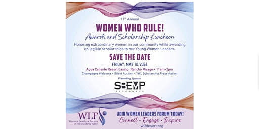 Imagem principal de Sponsorship of 11th Annual Women Who Rule! Awards and Scholarship Luncheon