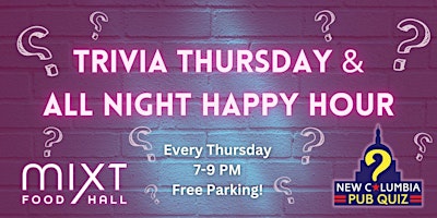 Imagem principal de Trivia Thursdays and All Night Happy Hour