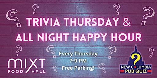 Primaire afbeelding van Trivia Thursdays and All Night Happy Hour