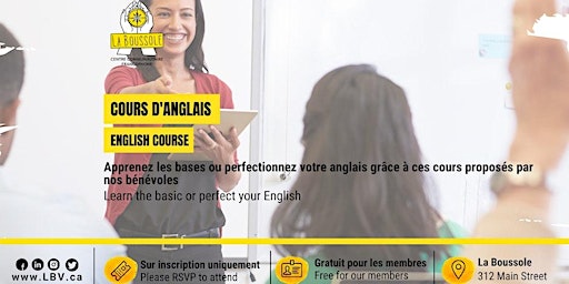 Cours d'anglais en présentiel primary image