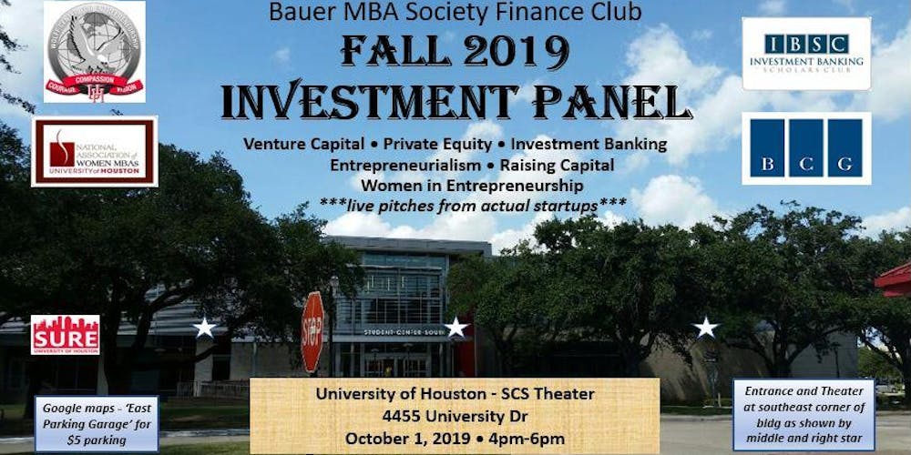 University Of Houston Mba >> University Of Houston Investment Panel Tickets Tue Oct 1 University Of Houston Mba >> University Of Houston Investment Panel Tickets Tue Oct 1