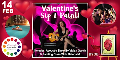 Museica's BYOB Sip & Paint - Valentine's Day Acoustic & Open Class! primary image