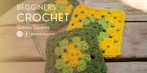 Imagem principal do evento Beginner's Crochet Granny Squares