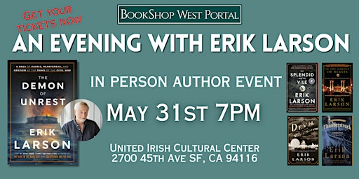Imagem principal de Meet Erik Larson: An Evening with the Bestselling Nonfiction Author