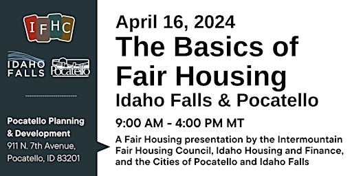 Imagen principal de Fair Housing Basics and Hot Topics - Pocatello, Idaho