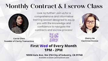 Monthly Contract & Escrow Class primary image