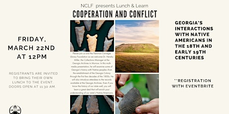 Lunch & Learn:  Cooperation and Conflict- Georgia's Native Americans primary image