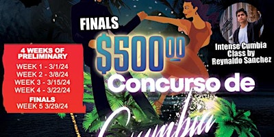 Primaire afbeelding van CBK Salsa Friday – $500 Concurso de Cumbia (FINALS Week)
