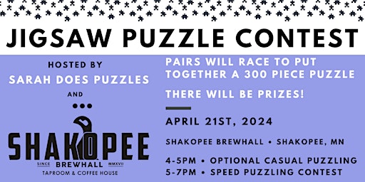 Imagem principal do evento Shakopee BrewHall Jigsaw Puzzle Contest