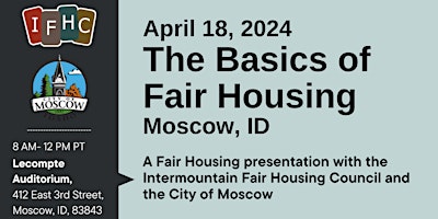 Primaire afbeelding van Fair Housing Basics and Hot Topics - Moscow, Idaho