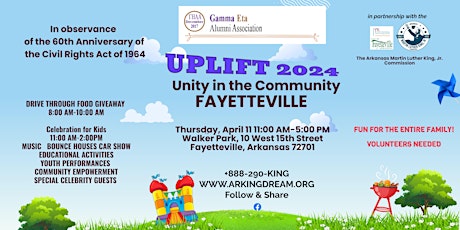 Free Event!  2024 UPLIFT 2024 Unity in the Community Fayetteville