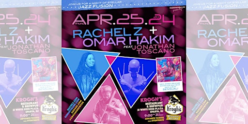 Hauptbild für Rachel Z + Omar Hakim feat. Jonathan Toscano at Krogh's!