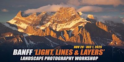 Imagem principal do evento Banff 'Light, Lines & Layers' Landscape Photography Workshop