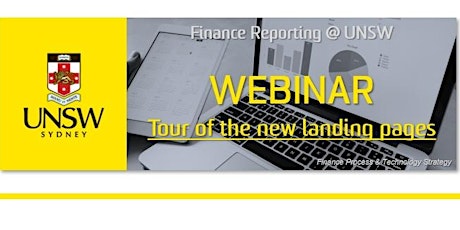 Finance Reporting Webinar - Tour of the new landing pages primary image