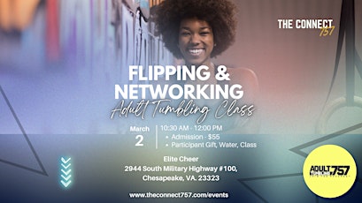 Primaire afbeelding van Flipping & Networking: Adult Tumbling Class for Black Professionals