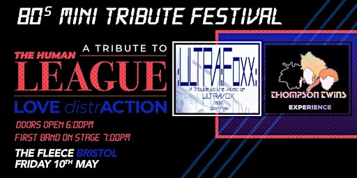 Imagem principal do evento 80s Mini Tribute Fest: Tributes to Human League / Ultravox / Thompson Twins