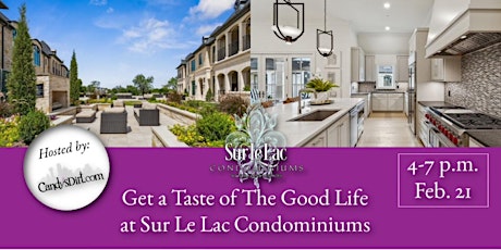 Exclusive Wine Tasting Event at Sur Le Lac Condominiums in Normandy Estates primary image