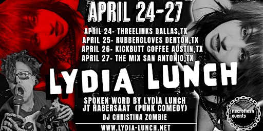 Imagen principal de Lydia Lunch w/ JT Habersaat - A Night of Spoken Word & Punk Comedy + Music