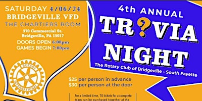 Rotary Club Trivia Night primary image