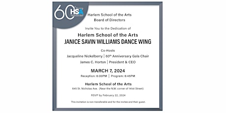 Janice Savin Williams Dance Wing Dedication primary image