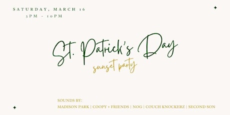 St Patricks Day Sunset Party :: Presented by Blackcard Nightlife primary image