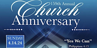 Paterson Bethel A.M.E 159th Church Anniversary  Dinner primary image