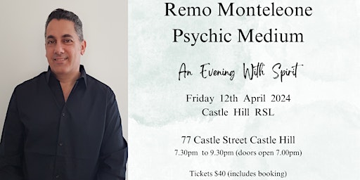 Remo Monteleone Psychic Medium - An Evening With Spirit primary image