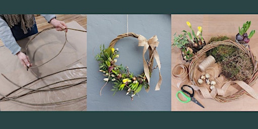 Imagem principal do evento Make a Living Spring Wreath with Kate of Sow & Sprout Flower Co.