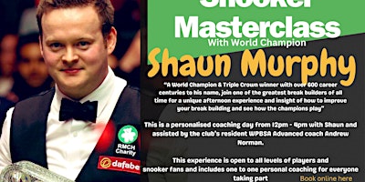 Imagen principal de Snooker Masterclass with Shaun Murphy