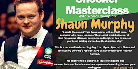 Snooker Masterclass with Shaun Murphy