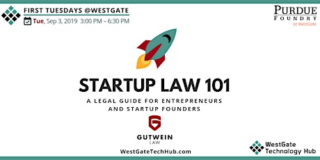 FIRST TUESDAYS @WestGate: STARTUP LAW 101 primary image