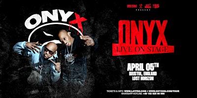 Imagem principal do evento ONYX Live in Bristol