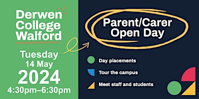 Derwen College Walford - Open Event - Tuesday 14th May 2024 primary image