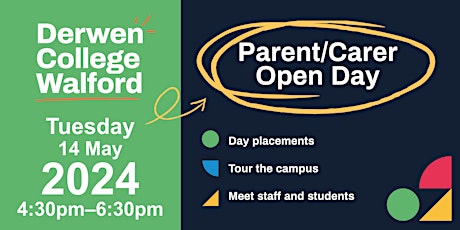 Derwen College Walford - Open Event - Tuesday 14th May 2024