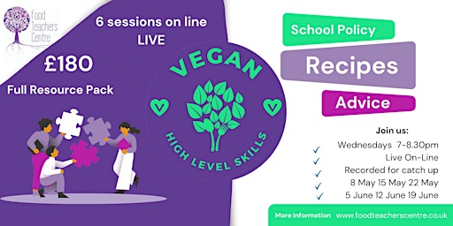 Primaire afbeelding van Vegan High Level Skills - LIVE ON LINE (6 week course)