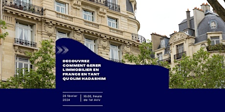 La gestion de l'immobilier en France pour les Olim primary image