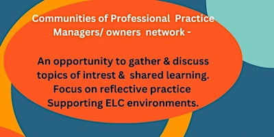 Imagen principal de Communities' of Professional Practice- Managers & Owners'