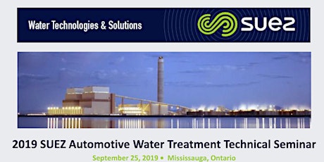 2019 SUEZ Automotive Water Treatment Technical Seminar primary image