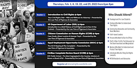 Primaire afbeelding van FREE Civil Rights & Workers’ Rights  Advocacy Training Webinar Series