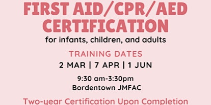 Primaire afbeelding van First Aid/CPR/AED Certification Training