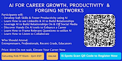 Imagen principal de AI for Career Growth, Productivity, & Forging Networks Bootcamp