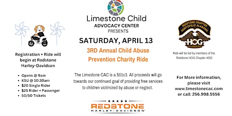 3rd Annual Child Abuse Prevention Charity Ride