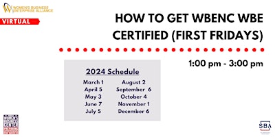 Image principale de How To Get WBENC WBE Certified - First Fridays