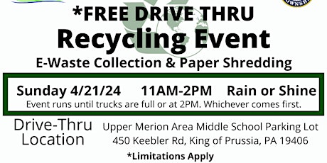 Upper Merion Township's  Drive-Thru Recycling Event