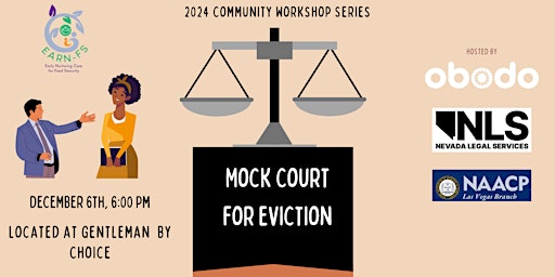 Imagem principal do evento EARN-FS 2024 Community Workshop Series: Mock Court for Eviction