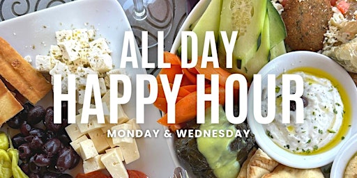 Primaire afbeelding van ALL DAY HAPPY HOUR - EVERY MONDAY AND WEDNESDAY!