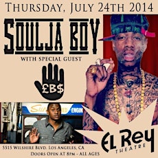 SOULJA BOY w/ LeeBoy on July 24 @ El Rey Theatre primary image