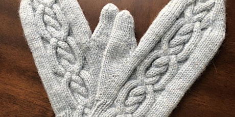 Cabled Hug Mittens - December 2019 primary image
